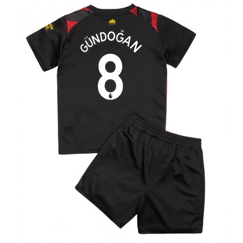 Manchester City Ilkay Gundogan #8 Bortedraktsett Barn 2022-23 Kortermet (+ Korte bukser) Manchester City Ilkay Gundogan #8 Bortedraktsett Barn 2022-23 Kortermet (+ Korte bukser)